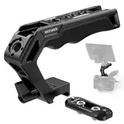 Top Handle & Nato Rail Kit Comfort Silicone Grip & Quick Release Clamp for Dslr Camera Cage & Video Rig