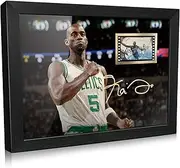 ORIMAMI Gifts for Basketball Player Kevin Maurice Garnett Fans,Sport Superstar Picture Desktop Framed Photo 8x6 Inches with Printed Signed and 1x35mm Film Mini Cell Display