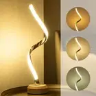 Modern Table Lamp, LED Spiral Lamp, Stepless Dimmable Bedside Lamp