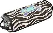2 in 1 Hair Tools Organizer and Heat Resistant Mat Dustproof Travel Hair Straightener Bag for Flat Irons, Straighteners, Curling Irons,Wave Pattern Cartoon Car Khaki Travel Accessory para