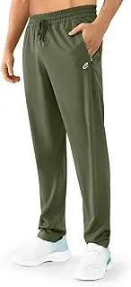 [Cosmolle] Mens Lightweight Joggers Stretch Tapered Joggers with Zipper Pockets Athletic Pants for Workout, Jogging, Running