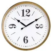 Nextime Classic Wall Clock 39 Centimetres Gold With Silent Sweep Movement Wall Clocks