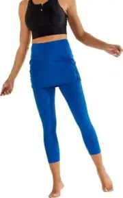 Coolibar Shorebreak Skirted Capri Leggings Swim UPF50+ Activewear XXL or 2XL