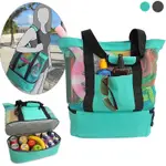 PORTABLE INSULATED COOLER BAG FOOD PICNIC BEACH MESH BAGS CO