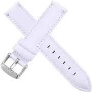 [BeiCheng] CAREG Watch Strap Brown With Rose Gold Clasp Watchband 14mm 18mm 20mm Compatible With DW Daniel Wellington Watch Band Durable (Color : White-Silvery Buckle, Size : 18mm)