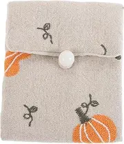 [BUGUUYO] Small Vietnamese Embroidered Coin Wallet Soft Cotton Linen Jewelry Pouch Compact Purse for Daily Use for Storing Coins and Accessories Elegant Beige Design