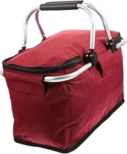 HIAKDOFT Portable Picnic Basket Capacity Insulated Lunch Pouch for Outdoor Activities Camping Shopping Practical Reusable Storage