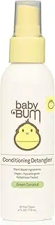 Sun Bum Baby Bum Conditioning Detangler Spray | Leave-In Conditioner Treatment with Soothing Coconut Oil| Natural Fragrance | Gluten Free and Vegan | 4 FL OZ (Pack of 1)