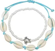 WRITWAA Nkle Chain Anklet Jewelry Shell Beads Vintage Fashion Anklets for Ladies