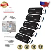 5-Pack 128GB USB Flash Drives - Lightweight Carbon Fiber for All Devices