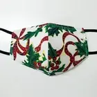 Fancy Cloth Face Mask Mistletoe White Pack of 5