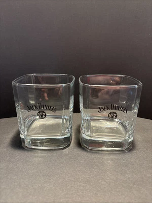 Set Of 2 Jack Daniels Short Rocks Whiskey Tumbler Drinking Glass