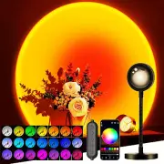 Sunset Lamp Projector with APP & Button Control, 360 Degree Rotation Multiple Co