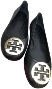 FLASH-SALE New-in-box Tory Burch Reva Black Leather Ballet Flats