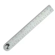 TC4 Titanium Alloy Straight Ruler Compass Protractor CM Inch Scale Keychain EDC