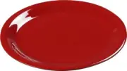 Carlisle 3300405 Sierrus Narrow Rim Melamine Dinner Plates 9" Red (Pack of 24)