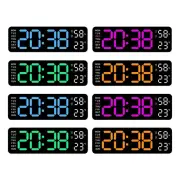 Digital Wall Clock, 9inch LED Alarm Clock with Large Display 3 Brightnesss