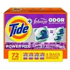 NEW TIDE PODS LAUNDRY DETERGENT FEBREZE SPRING AND RENEWAL 4 PACKS OF 18 72 PACS