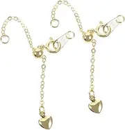 UTHCLO 2pcs Bracelet Extender Chain: Jewelry Chains Necklace Extenders for Jewelry Making Metal Bracelets Clasps Removable for DIY Projects
