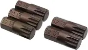 Rannb M12 Torx Screwdriver Bits 12mm 12 Point Spline Head Screw Driver Bit with 25/64" Hex Shank -5pcs