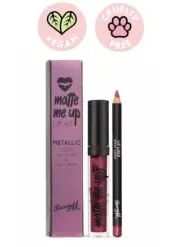 Barry M Matte Me Up-Lip Kit Metallic Liquid Lip Paint + Liupliner-Avant Garde