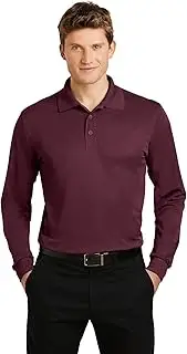 [SPORT-TEK] Long Sleeve Micropique Sport-Wick® Polo. ST657 Maroon 3XL