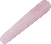 Jade Massage Wand, Stone Smooth Stick Massaging Tool Quartz Crystal Face Massage Wand with Well Designed Stick Shape Fine Workmanship for Face Massage Acupoint Massage(Pink)