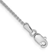 14K White Gold 6 Inch 1.25mm Diamond-Cut Spiga With Lobster Clasp Bracelet