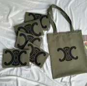 CELINE Exclusive Capsule Collection For Maison Canvas Green Tote Bag Eco bag
