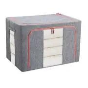 66L Cloth Storage Box Closet Organizer Storage Bags Clothe Storage Wardrobe Grey