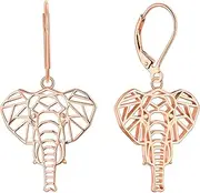 JO WISDOM Damen Ohrringe Elefant Ohrhänger Silber 925,Hängende Tier Schmuck,Schmuck für Frauen