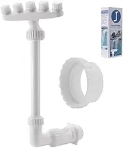 Adjustable Pool Fountain, Sprinkler Fountain with 5 Nozzles 360° Direction Control Waterfall Cooler Aerator Spray Swimming Pools, Pool Fountain for Above Ground Pools, Pool Cooler for Inground Pool