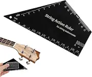 Guitar Neck Fret Rocker - Stainless Steel Precision Set Tool for String Height | Precision Luthier Measurement Ruler Tool with Accurate Spacing for Basses Banjos Ukulele