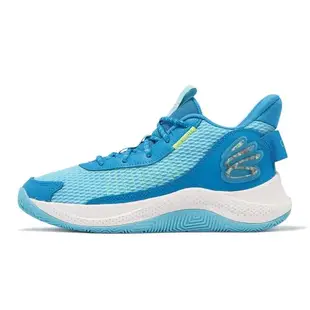 Under Armour 籃球鞋 Curry 3Z7 男鞋 藍 白 Curry 咖哩 子系列 緩衝 高筒 運動鞋 UA 3026622401