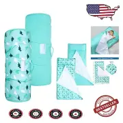 Soft & Cozy 2-Pack Toddler Nap Mats with Removable Pillows - Perfect for Daycare