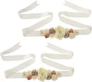 RORPOIR Floral Maternity Sash Mommy Sash for Shower Adjustable Belly Belt for Pregnancy Photo Prop