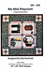 My Mini (Sewing) Playroom Applique ~ Pieced Wall Quilt Pattern New
