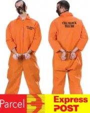 Cell Block Psycho Cannibal Hannibal Mens Halloween Fancy Dress Costume