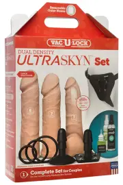 Doc Johnson Complete Vac U Lock Strap On Set with Realistic Dongs