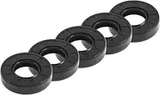 X AUTOHAUX Universal Oil Seal TC Double Lip W Steel Spring Seal Ring Rotary Shaft Seal 25x52x12mm High Pressure NBR Rubber Black 5pcs