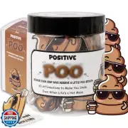 Positive Poo Jar – 60 Funny Affirmation Cards, Gag Gifts for Men, Women, Cowo