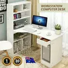 Divine Desk Computer Workstation Large Combo Home Office 5 Storage Shelves