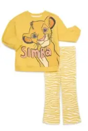 Disney Simba Toddler Girls 2pc Yellow Graphic Sweatshirt & Pants 3T