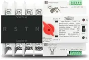 2X Din Rail 4P ATS Dual Power Automatic Transfer Switch Electrical Selector Switches Uninterrupted Power 100A
