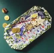 NEW ANTHROPOLOGIE Pauline de Roussy de Sales Holiday Nutcracker Platter Dancers