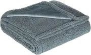 Generic Dog Blanket Waterproof Flannel Puppy Blanket Reversible Soft Pet Throw for Bed Durable Multifunctional Comfortable Water Resistant Coating, Grey S