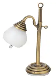 Antique Gold Globe Table Lamp for Miniature Dollhouse