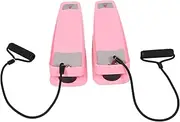 GANAZONO 1Pair Mini Stepper Exercise Machine with Resistance Bands Silent Workout Equipment for Home Gym Nonslip Pedals for Toning Legs Full Body Fitness Compact Stair Stepper Pink