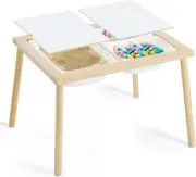 Sensory Table for Toddlers 1-3, Kids with 3 Storage Bins Writable Black