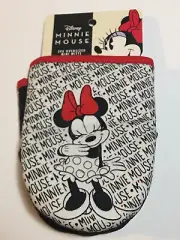 Set of New Black White & Red Disney MINNIE MOUSE Kitchen Oven Mini Mitts